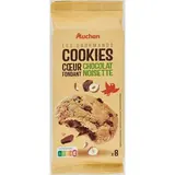 Auchan Cookies coeur fondant chocolat noisette x8, 200g