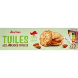 Auchan Tuiles aux amandes sans huile de palme, 100g