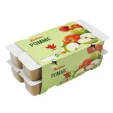 Auchan Coupelles compote pomme allégée en sucres, 16x100g