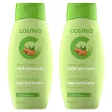 COSMIA Shampooing aux amandes tous types de cheveux, Lot de 2x500ml