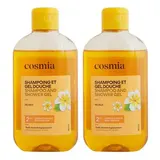 COSMIA Shampooing et douche 2en1 monoï, Lot de 2x250ml
