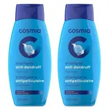 COSMIA Shampooing antipelliculaire cheveux normaux, Lot de 2x500ml