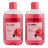 COSMIA Gel douche mûre et grenade, Lot de 2x250ml