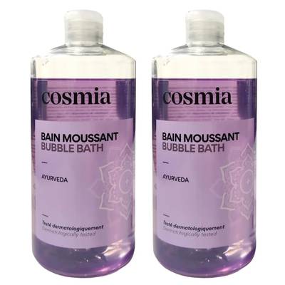 COSMIA Bain moussant ayurveda, Lot de 2x750ml