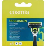 COSMIA MEN Recharge 5 lames compatibles rasoirs Activ3 et Précision, 4 lames