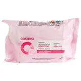 COSMIA Lingettes démaquillantes sensitive, 25 lingettes