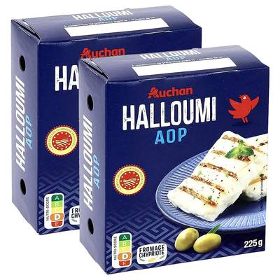Auchan Halloumi AOP, Lot de 2x225g