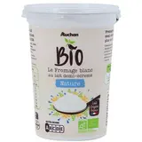 Auchan BIO Fromage blanc au lait demi-écrémé nature bio, 500g