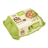 Auchan Solidaires Bio Oeufs de poules français Bio élevées en plein air, 6 oeufs