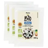 Auchan BIO Féta grecque bio AOP, Lot de 3x200g