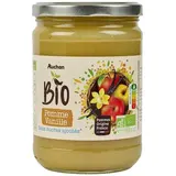 Auchan BIO Purée de pomme vanille sans sucres ajoutés en bocal bio, 580g