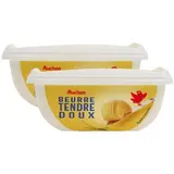 Auchan Beurre tendre doux, Lot de 2x250g