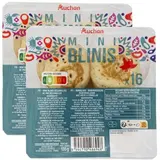 Auchan Mini Blinis Fins et Moelleux, Lot de 2x135g