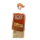 Auchan Pain de Mie Complet Sans Croûte Sans Huile de Palme, 20 tranches - 500g