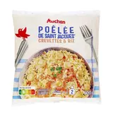 Auchan Poêlée de Saint-Jacques, crevettes et riz, 600g