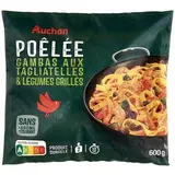 Auchan Poêlée de gambas tagliatelles et légumes grillés, 600g