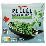Auchan Poêlée de légumes verts, 750g
