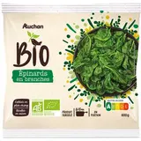 Auchan BIO Epinards en branches bio, en portions, 600g
