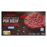 Auchan Steak haché pur boeuf façon bouchère 5%mg, 8x125g