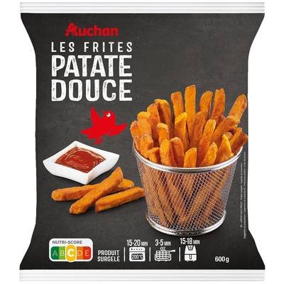 Auchan Frites de patate douce, 600g