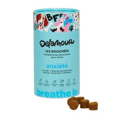 Delamour 90 Bouchées Anxiété Compléments alimentaires pour chien, 270g