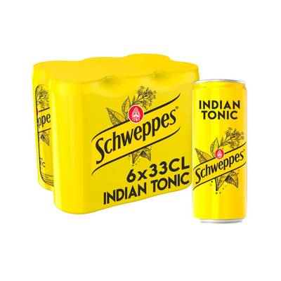 Schweppes Boisson gazeuse Indian tonic, 6x33cl