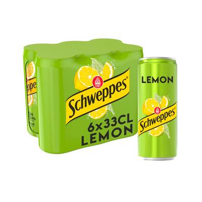Schweppes Boisson gazeuse saveur citron, 6x33cl