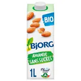 Bjorg Lait d'Amande Sans Sucres Ajoutés Boisson Végétale Bio, 1L