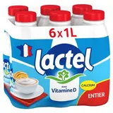 Lactel Lait entier 3,6% mg vitamine D, 6x1l