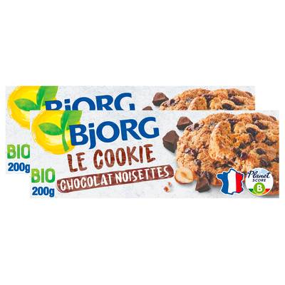 Bjorg Cookies chocolat noisette bio, Lot de 2x200g