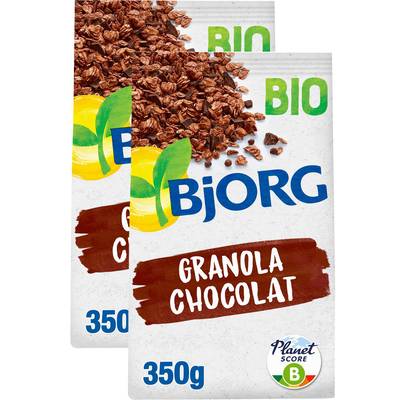 Bjorg Céréales Granola Chocolat Bio, Lot de 2x350g