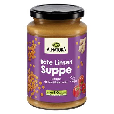 Alnatura Soupe de lentille corail bio, 375ml