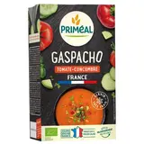 Priméal Soupe Gaspacho bio Tomate Concombre Origine France - Soupe liquide en brique familiale, 1L