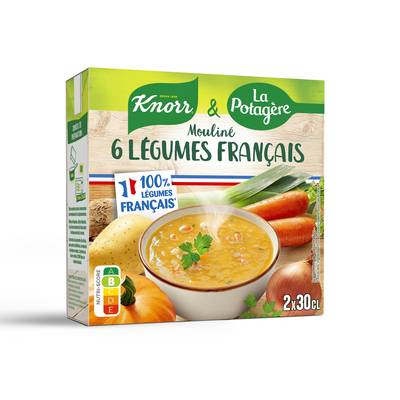 Knorr & La Potagère Soupe Mouliné de Légumes Français, 2x30cl