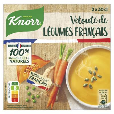 Knorr & La Potagère Soupe Velouté de Légumes Français, 2x30cl