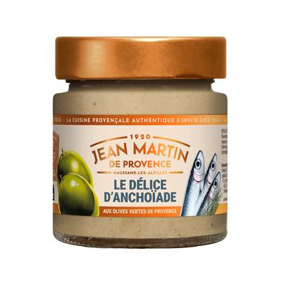 Jean Martin de Provence Délice d'anchoaide - Olives vertes de Provence et anchois, 180g