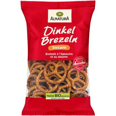 Alnatura Bretzels à l'Épeautre et au Sésame Bio, 125g
