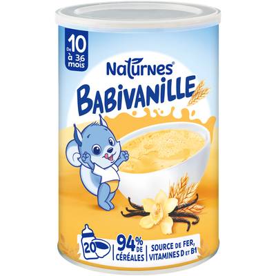 Naturnes® - Babivanille Céréales instantanées Vanille pour bébé dès 10 mois, 400g