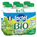 Lactel Lait Bio écrémé 0% mg, 6x1L