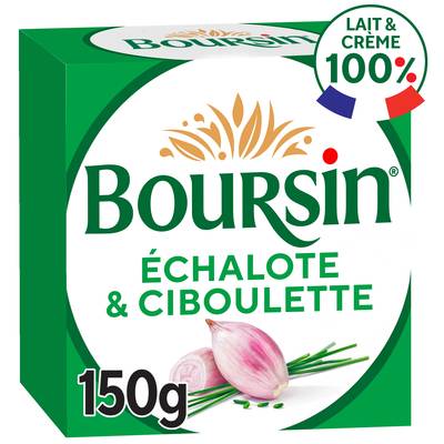 Boursin Fromage à tartiner Echalote & Ciboulette, 150g