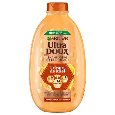 Garnier - Ultra Doux Shampooing Reconstituant Trésors de Miel, 600ml
