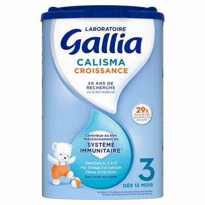 Laboratoire Gallia Lait de Croissance Calisma 3ème âge en Poudre Bébé Dès 12 mois, 830g