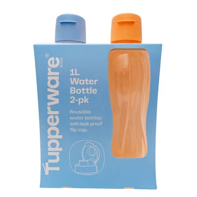 Tupperware Bouteilles recyclés lot de 2, 2 x 1L