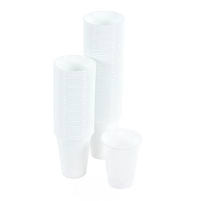 Homea Gobelets à eau en PP reutilisable 20 cl Blanc, 100 pièces