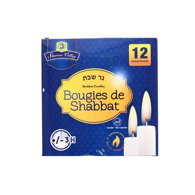 Sharon Valley Bougies de Shabbat, 12 bougies