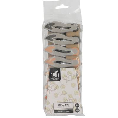 Elephant Clips bi-matière, 16 pièces