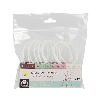 Elephant Pinces à linge plastique, 12 pièces