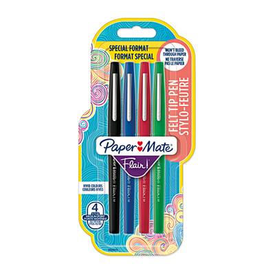 Paper Mate 4 feutres d'écriture assortis, 4 feutres