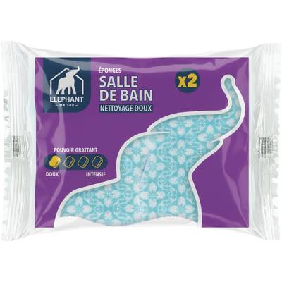 Elephant Eponge grattante SALLE DE BAINS DECOREE, 2 éponges