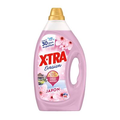 X Tra Lessive Liquide Fleur de Cerisier & Thé Vert Evasion Japon, 1,98L